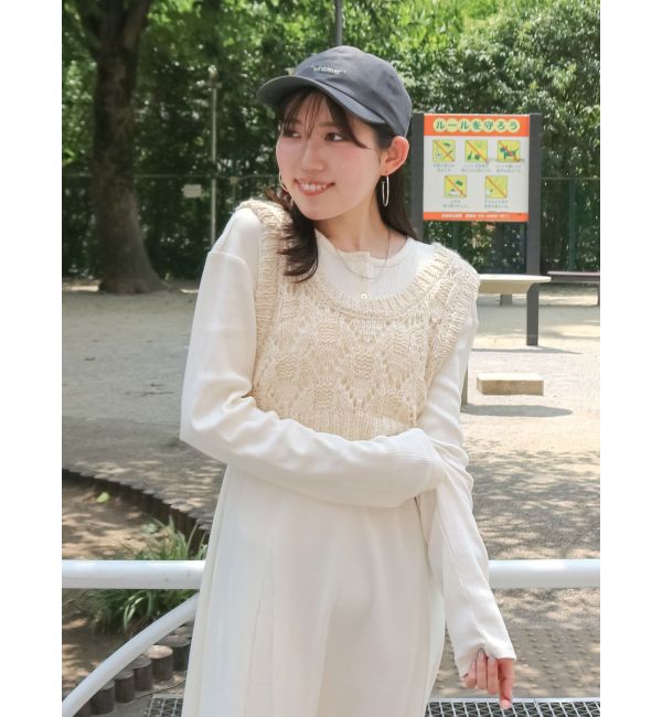 Ungrid「ニットレイヤードワンピース」|ワンピース|