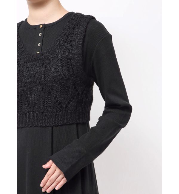 Ungrid「ニットレイヤードワンピース」|ワンピース|