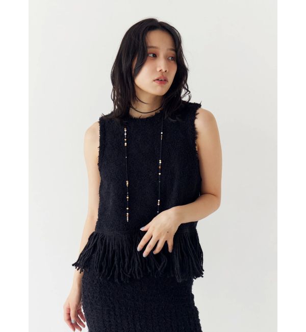 Ungrid「フリンジニットベスト」|ニット・セーター|