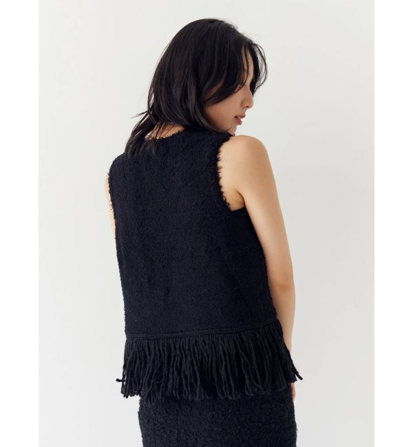 Ungrid「フリンジニットベスト」|ニット・セーター|