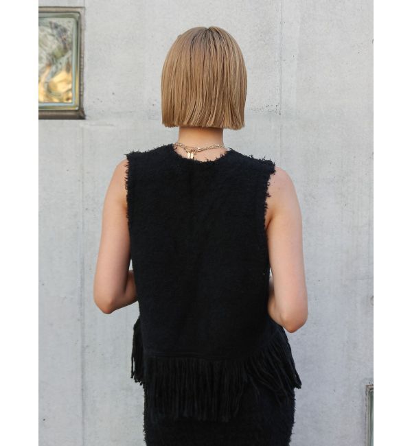 Ungrid「フリンジニットベスト」|ニット・セーター|