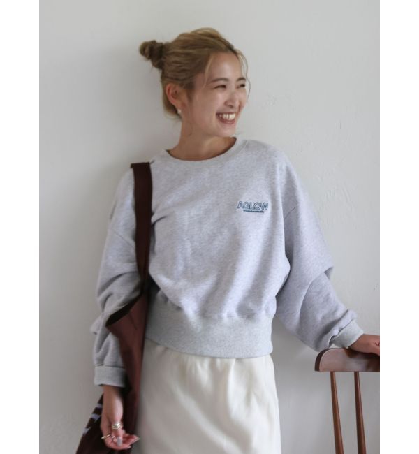 Ungrid「ロゴ刺繍ショートスウェット」|スウェット・ジャージ|