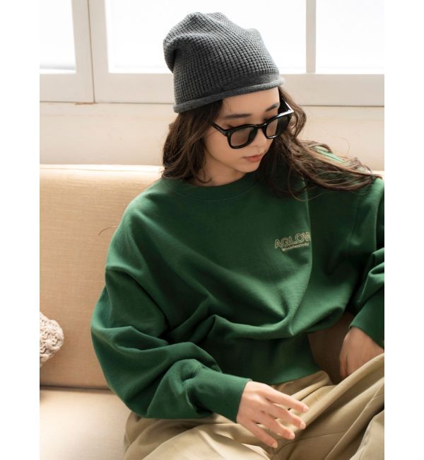 Ungrid「ロゴ刺繍ショートスウェット」|スウェット・ジャージ|