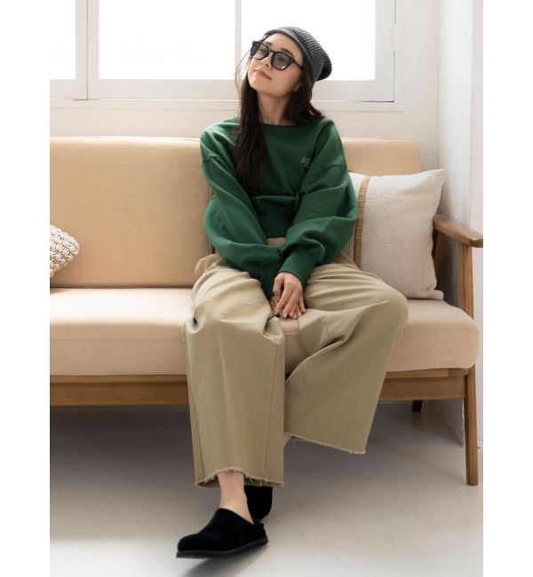 Ungrid「ロゴ刺繍ショートスウェット」|スウェット・ジャージ|