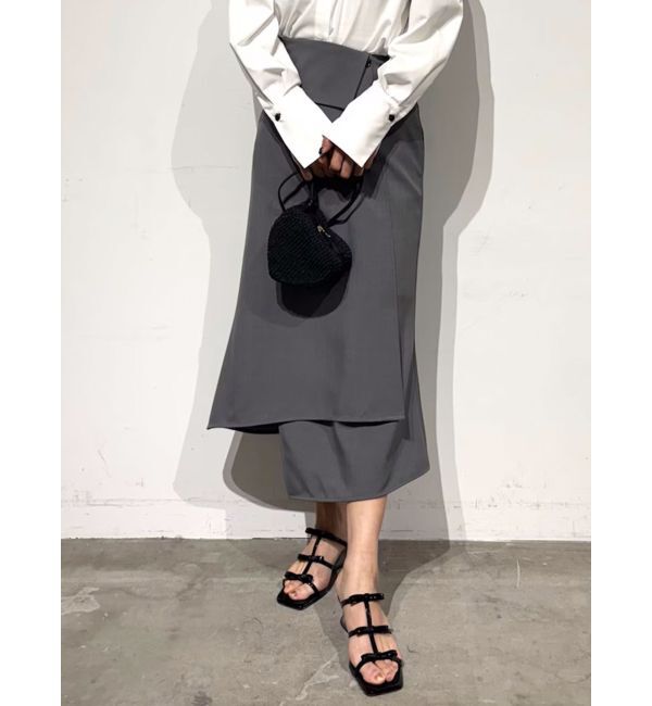 LAGUNAMOON「ウエストラペルアシンメトリースカート」|スカート|