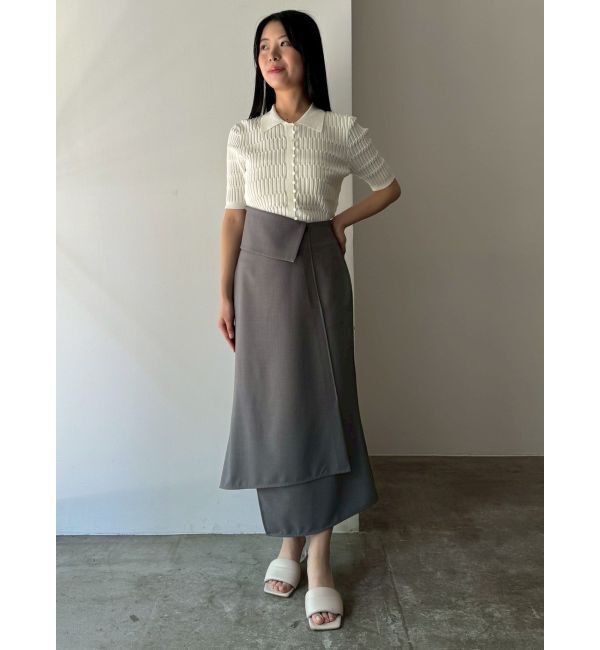 LAGUNAMOON「ウエストラペルアシンメトリースカート」|スカート|