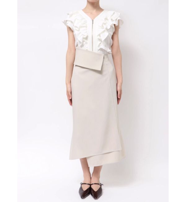 LAGUNAMOON「ウエストラペルアシンメトリースカート」|スカート|