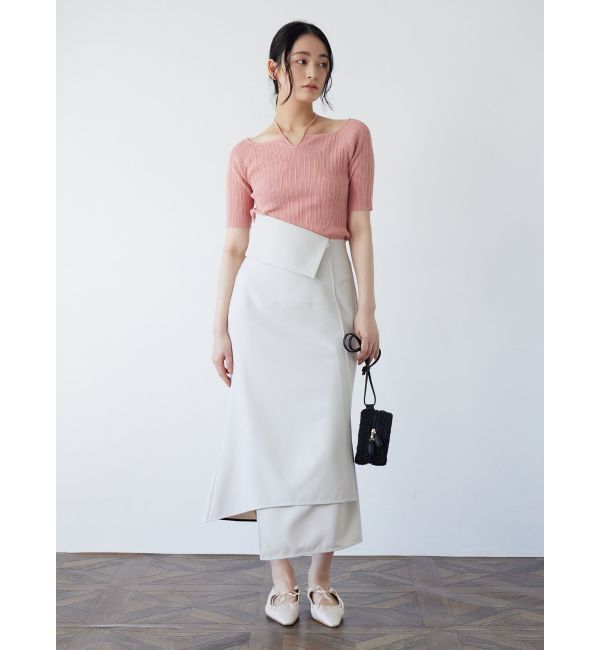 LAGUNAMOON「ウエストラペルアシンメトリースカート」|スカート|