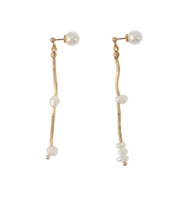 LAGUNAMOON「LADYランダムパールツイストミックスピアス」|ピアス|ゴールド