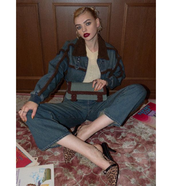 EVRIS「ボアデニムBAG」|ハンドバッグ|