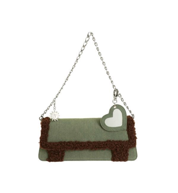 EVRIS「ボアデニムBAG」|ハンドバッグ|