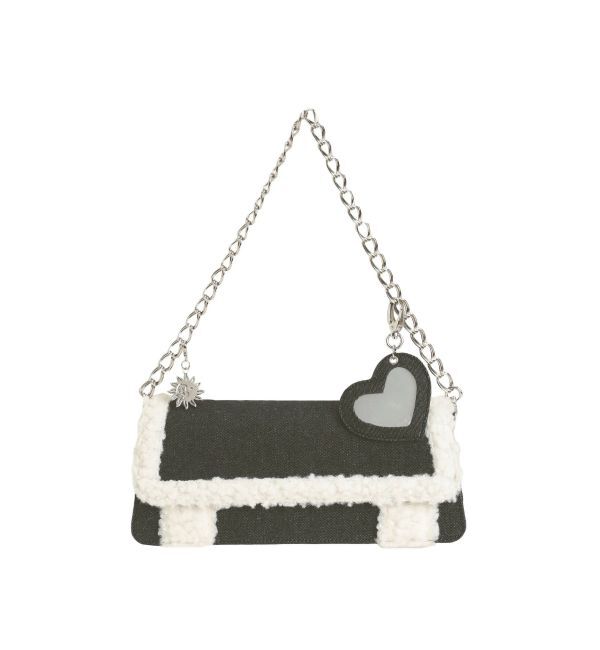 EVRIS「ボアデニムBAG」|ハンドバッグ|