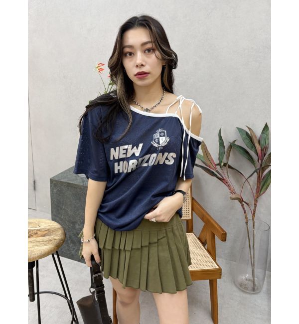 EVRIS「レイヤードプリーツミニスカート」|スカート|