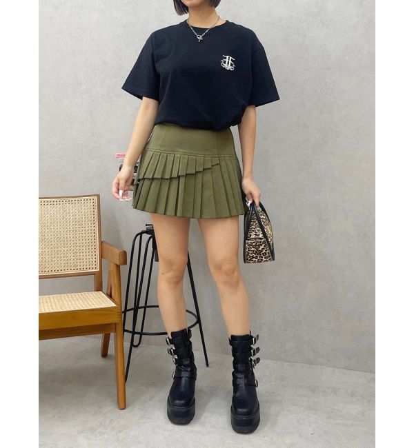 EVRIS「レイヤードプリーツミニスカート」|スカート|