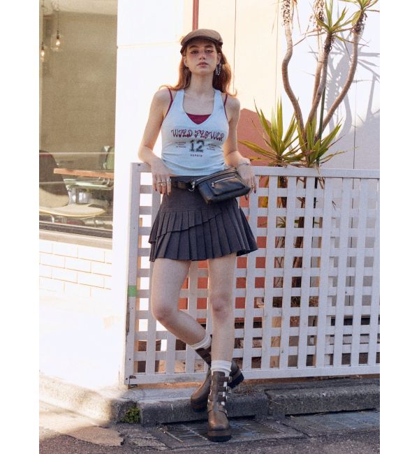 EVRIS「レイヤードプリーツミニスカート」|スカート|