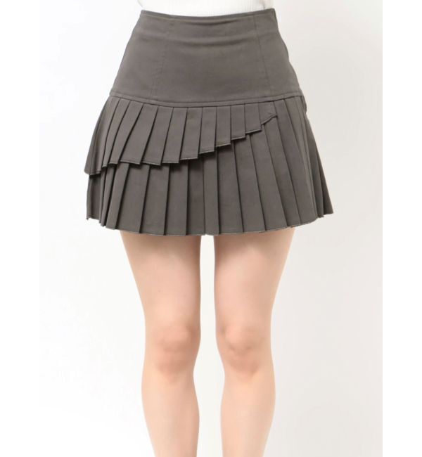 EVRIS「レイヤードプリーツミニスカート」|スカート|