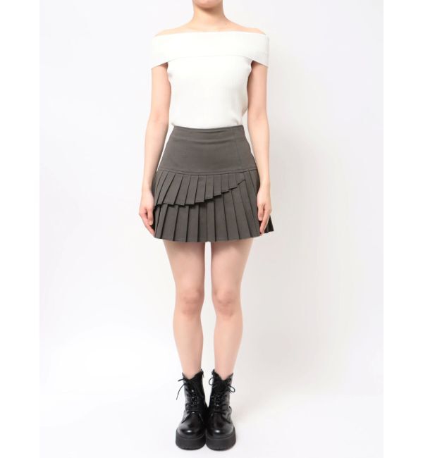 EVRIS「レイヤードプリーツミニスカート」|スカート|