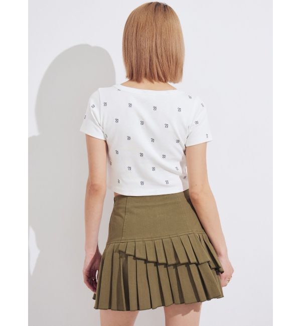 EVRIS「レイヤードプリーツミニスカート」|スカート|