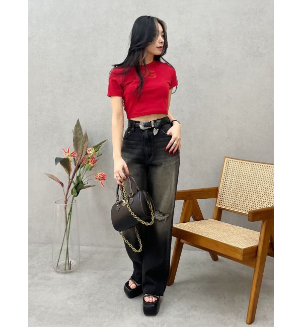 EVRIS「ERSカッティングショートTシャツ」|Tシャツ・カットソー|