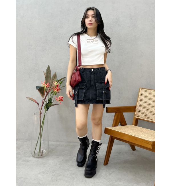 EVRIS「ERSカッティングショートTシャツ」|Tシャツ・カットソー|