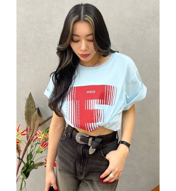 EVRIS「フロントロゴオーバーサイズTシャツ」|Tシャツ・カットソー|