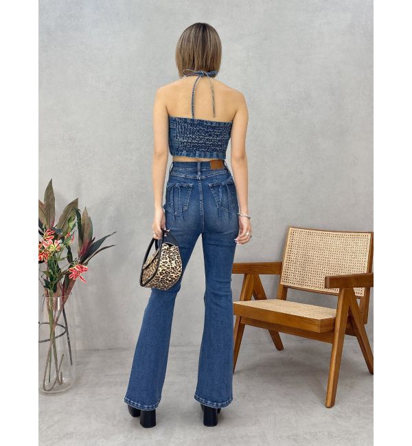 EVRIS「ホルターネックデニムビスチェ【セットアップ着用可能】」|キャミソール|