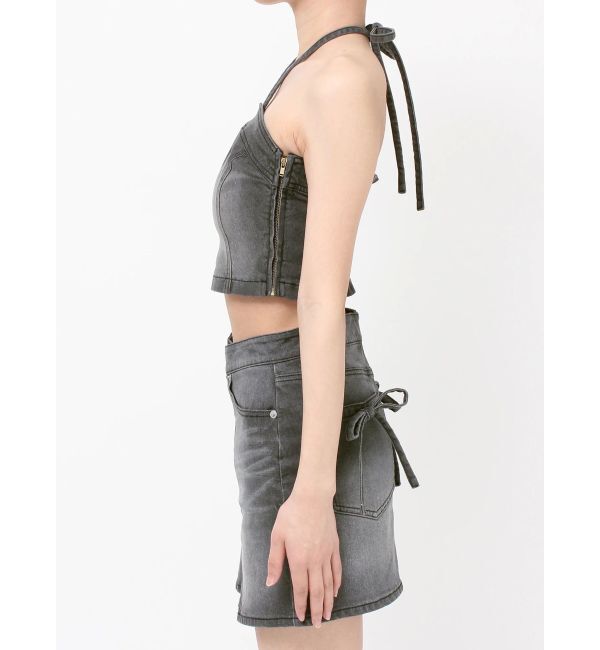 EVRIS「ホルターネックデニムビスチェ【セットアップ着用可能】」|キャミソール|