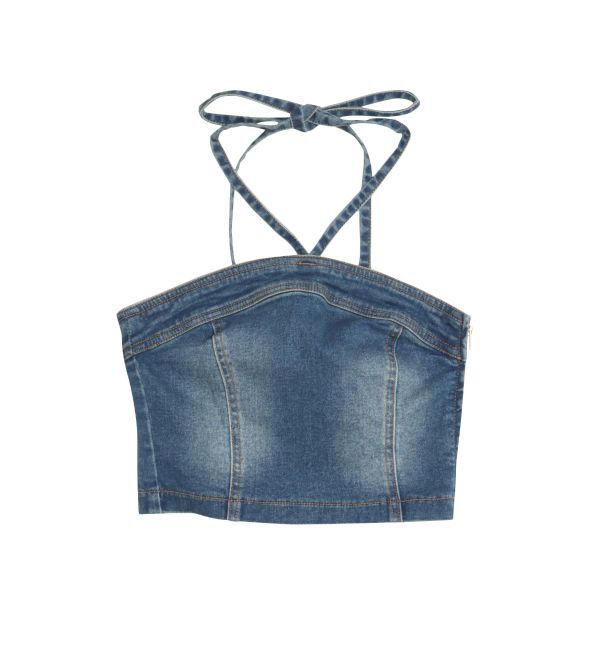 EVRIS「ホルターネックデニムビスチェ【セットアップ着用可能】」|キャミソール|