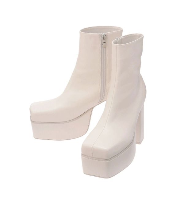 EVRIS「レザーライクチャンキーブーツ」|ショートブーツ|