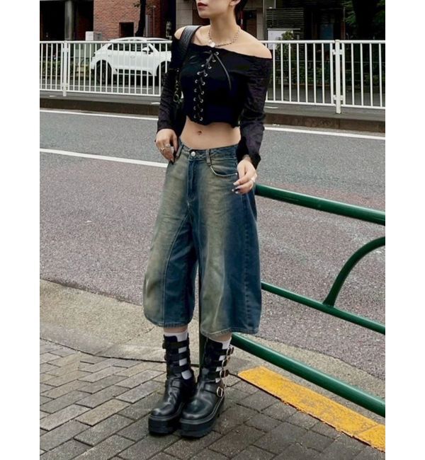 EVRIS「レースコンビオフショルトップス」|Tシャツ・カットソー|