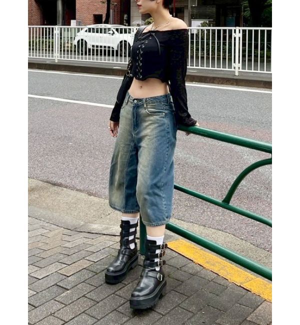 EVRIS「レースコンビオフショルトップス」|Tシャツ・カットソー|