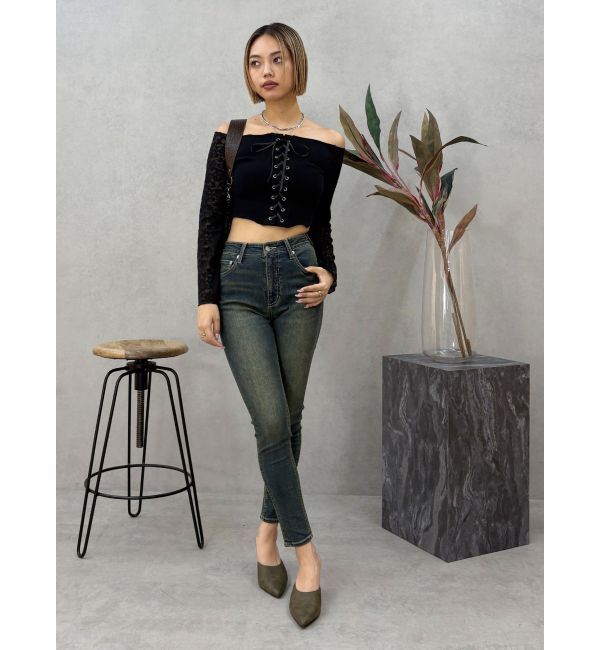 EVRIS「レースコンビオフショルトップス」|Tシャツ・カットソー|