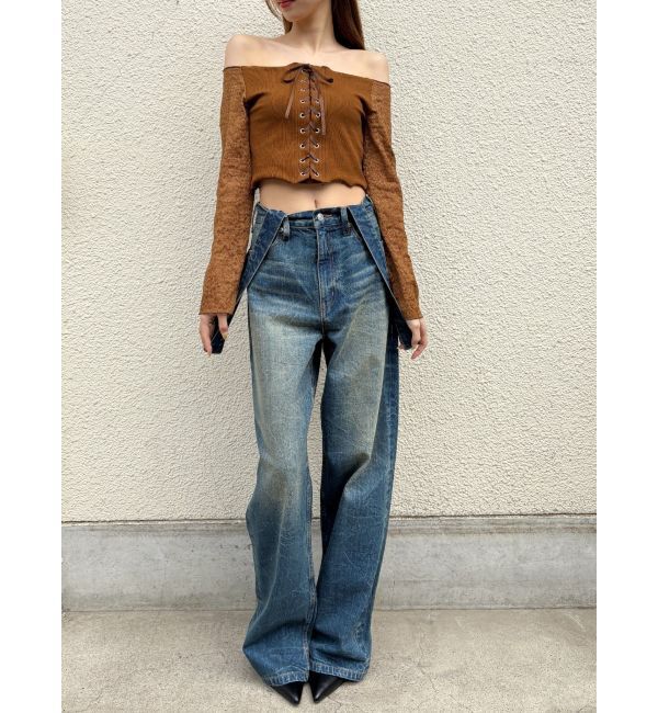 EVRIS「レースコンビオフショルトップス」|Tシャツ・カットソー|