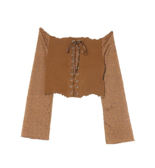 EVRIS「レースコンビオフショルトップス」|Tシャツ・カットソー|