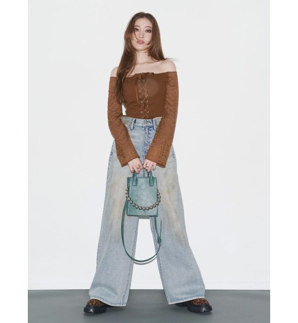 EVRIS「レースコンビオフショルトップス」|Tシャツ・カットソー|