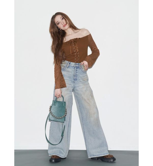 EVRIS「レースコンビオフショルトップス」|Tシャツ・カットソー|