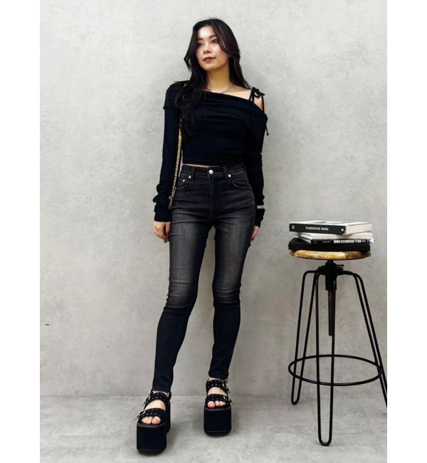 EVRIS「リブオフショルトップス」|Tシャツ・カットソー|