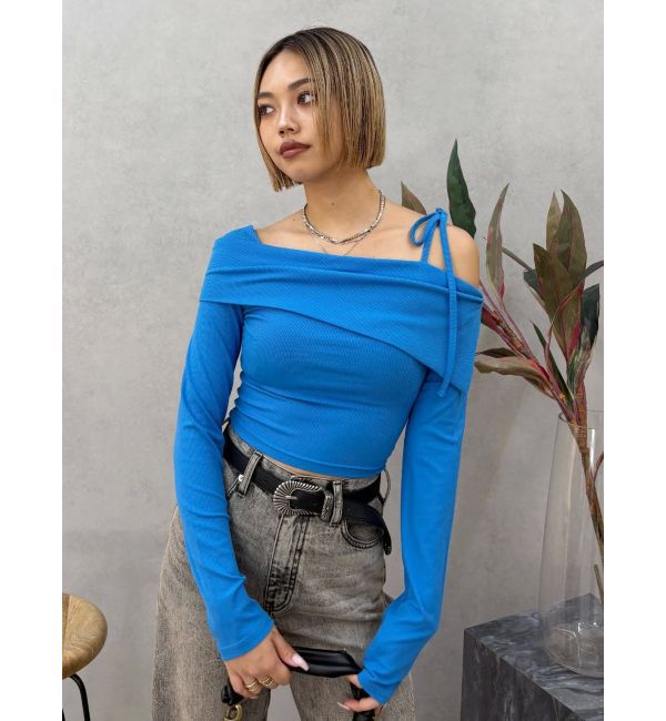 EVRIS「リブオフショルトップス」|Tシャツ・カットソー|