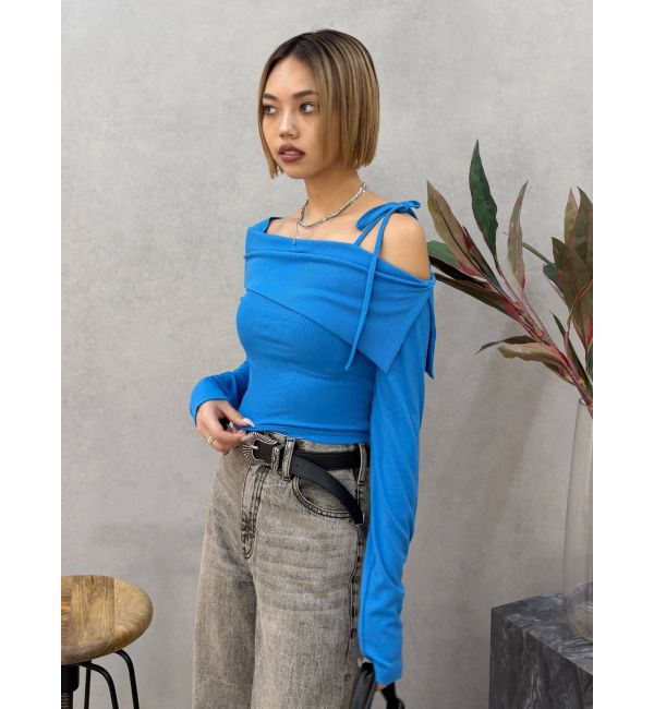 EVRIS「リブオフショルトップス」|Tシャツ・カットソー|