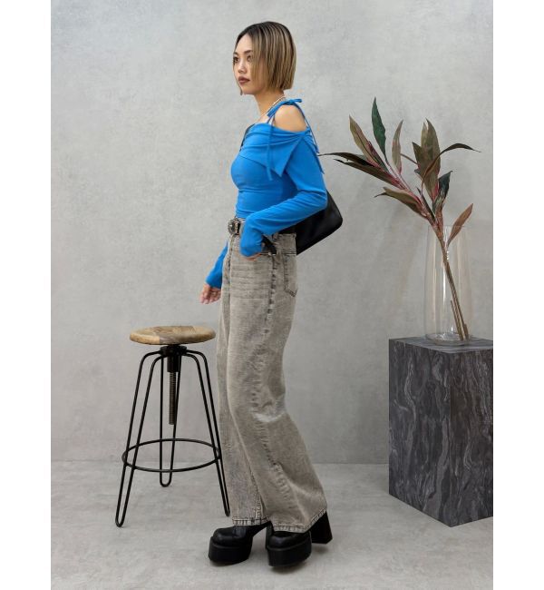 EVRIS「リブオフショルトップス」|Tシャツ・カットソー|