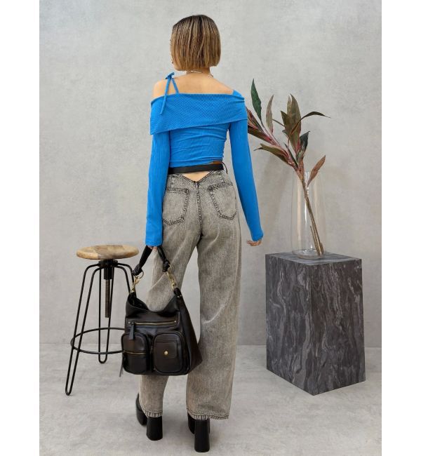 EVRIS「リブオフショルトップス」|Tシャツ・カットソー|