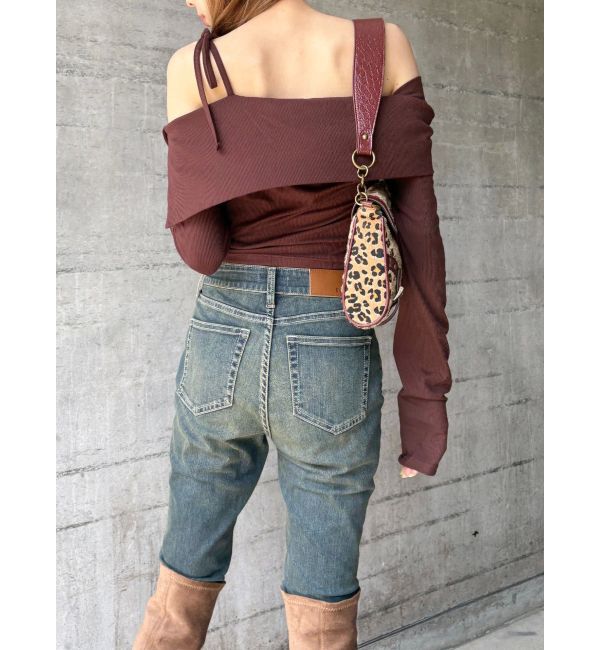 EVRIS「リブオフショルトップス」|Tシャツ・カットソー|