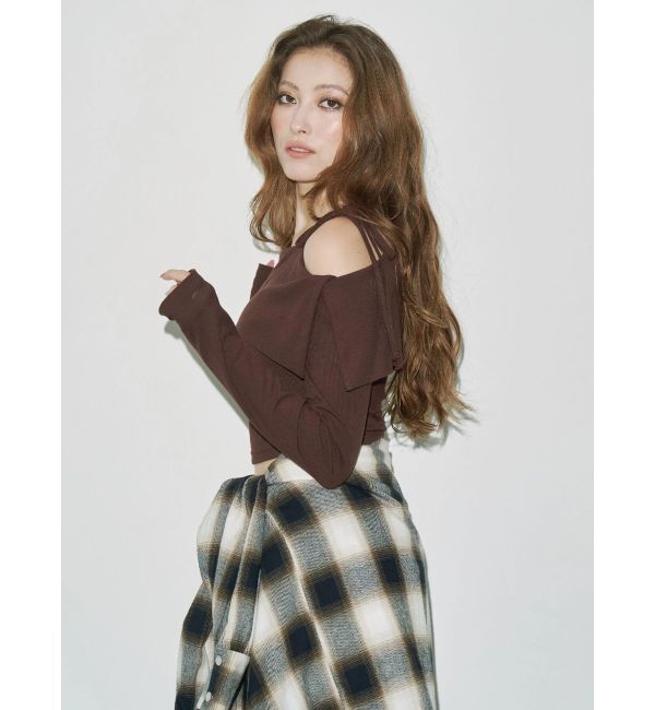 EVRIS「リブオフショルトップス」|Tシャツ・カットソー|