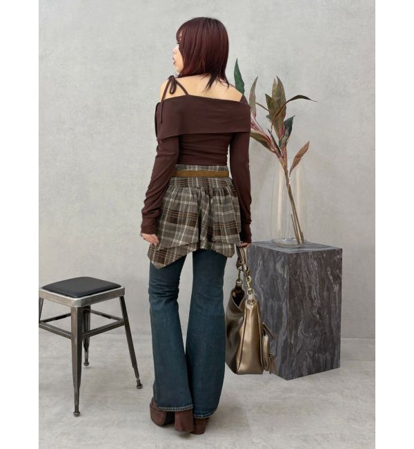 EVRIS「リブオフショルトップス」|Tシャツ・カットソー|