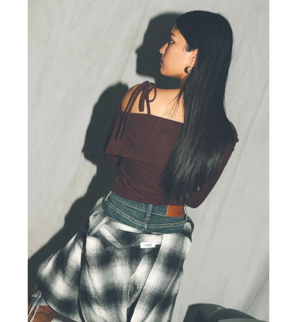 EVRIS「リブオフショルトップス」|Tシャツ・カットソー|