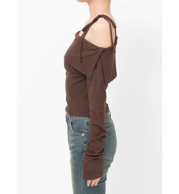 EVRIS「リブオフショルトップス」|Tシャツ・カットソー|