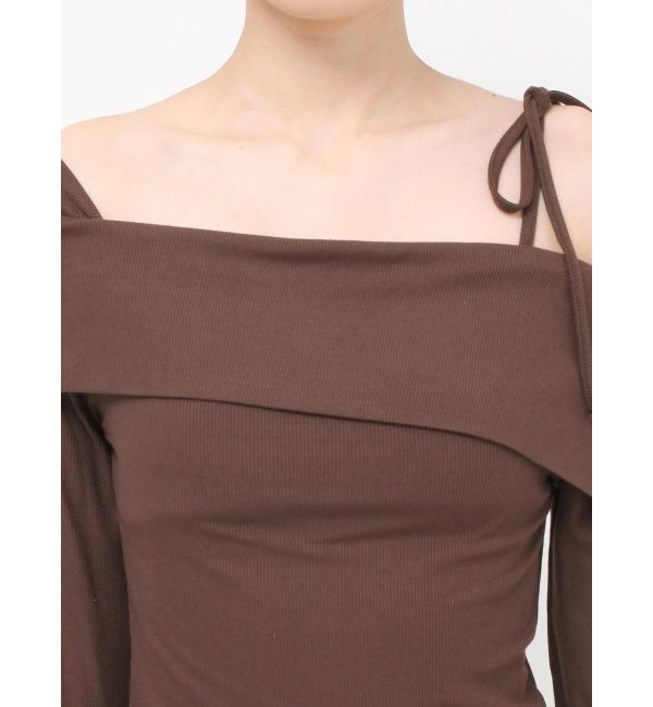 EVRIS「リブオフショルトップス」|Tシャツ・カットソー|