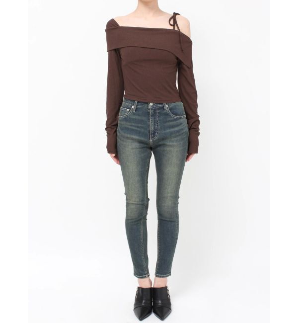 EVRIS「リブオフショルトップス」|Tシャツ・カットソー|