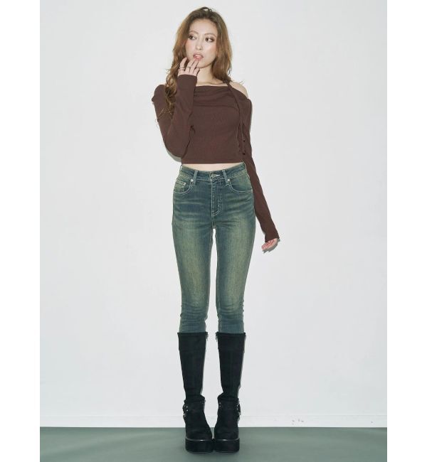 EVRIS「リブオフショルトップス」|Tシャツ・カットソー|