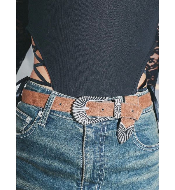 EVRIS「メタルバックルスウェードベルト」|ベルト|